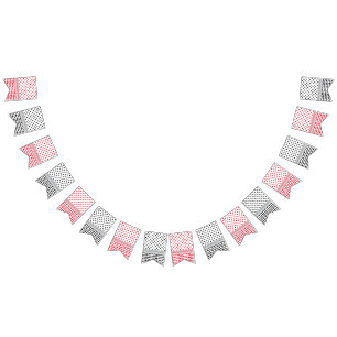 Palestinian Black & Red Keffiyeh  Bunting