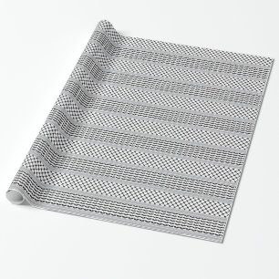Palestinian Black & White Keffiyeh Wrapping Paper