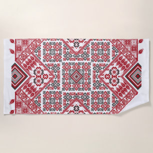 Palestinian Embroidery pattern 2  Beach Towel