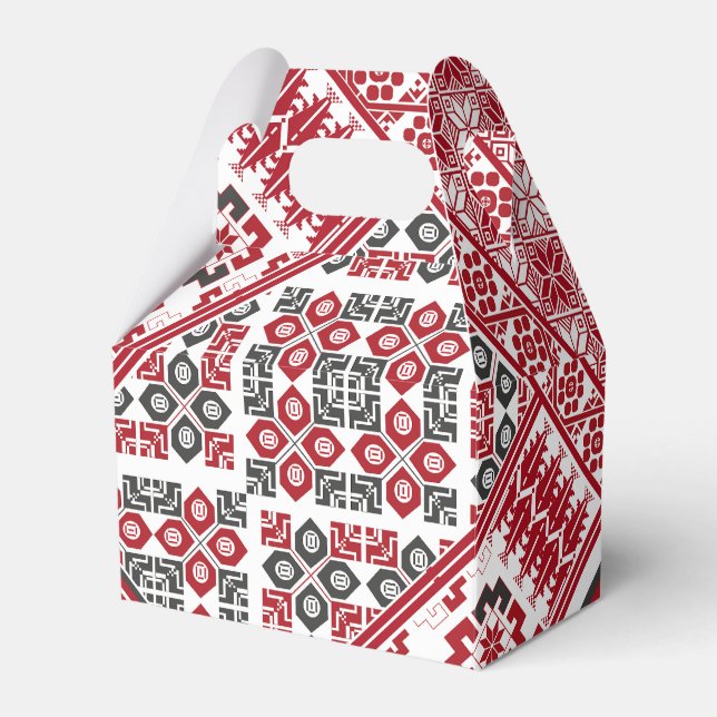 Palestinian Embroidery pattern 2  Favour Box (Front Side)