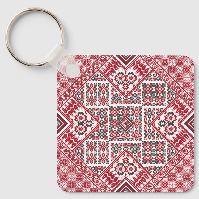Palestinian Embroidery pattern 2  Key Ring (Front)