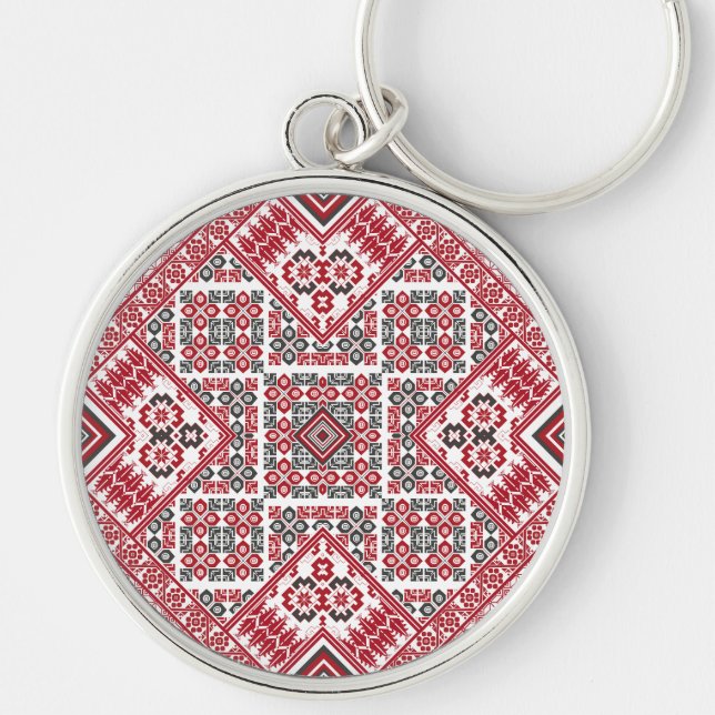 Palestinian Embroidery pattern 2  Key Ring (Front)