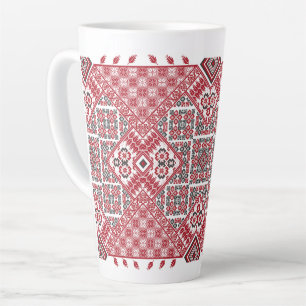 Palestinian Embroidery pattern 2 Latte Mug