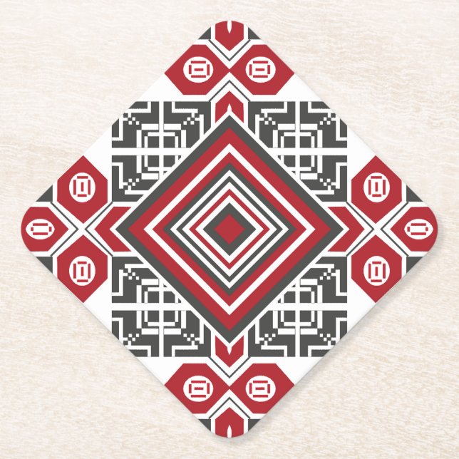 Palestinian Embroidery pattern 2  Paper Coaster (Front)