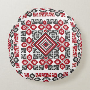 Palestinian Embroidery pattern 2 Round Cushion