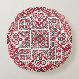 Palestinian Embroidery pattern 2  Round Cushion