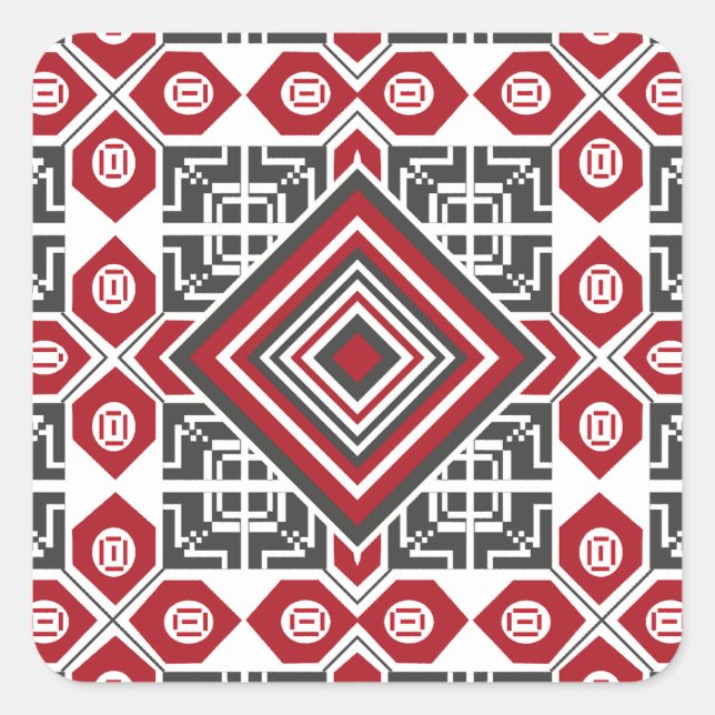 Palestinian Embroidery pattern 2  Square Sticker (Front)