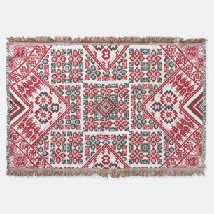 Palestinian Embroidery pattern 2  Throw Blanket