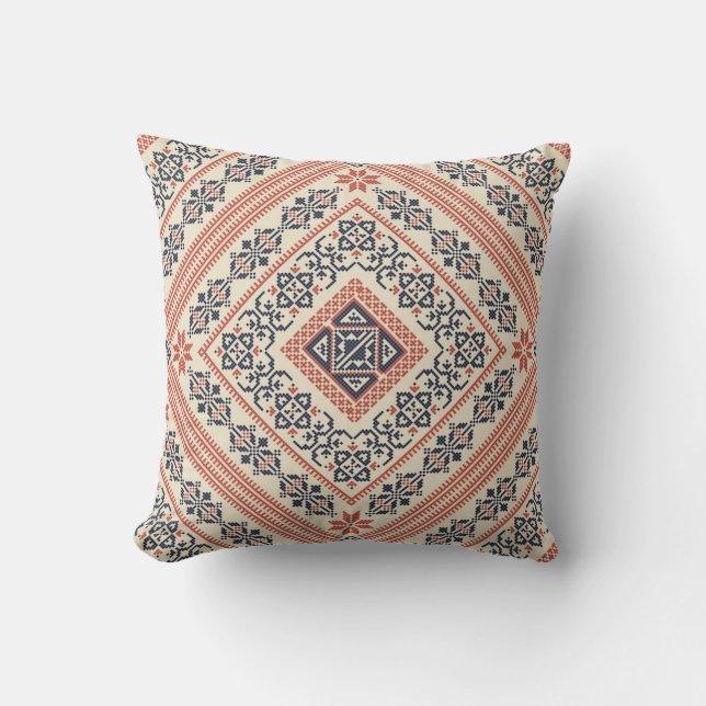 Palestinian embroidery pattern cushion (Front)