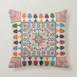 Palestinian embroidery pattern cushion