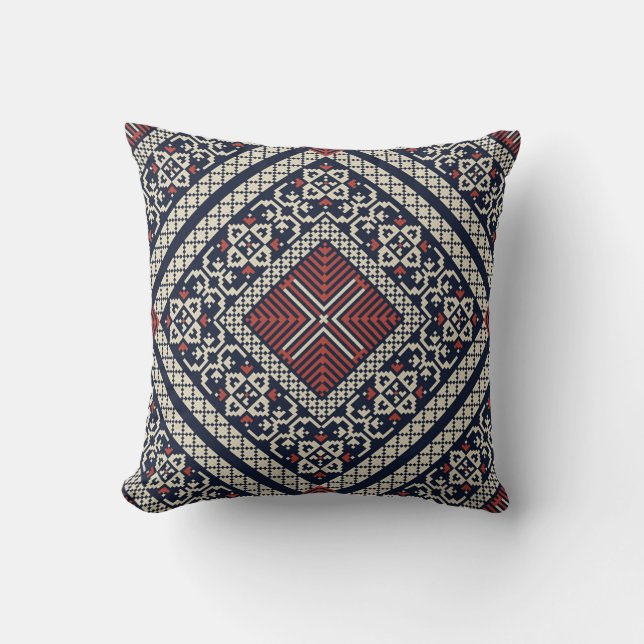 Palestinian embroidery pattern cushion (Front)