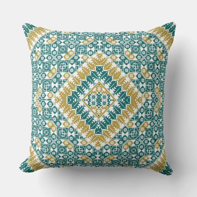 Palestinian Embroidery pattern Printed Design Cushion (Front)