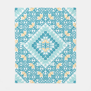 Palestinian Embroidery pattern Printed Design Fleece Blanket