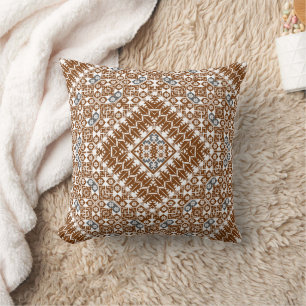 Palestinian Embroidery pattern Printed Design gold Cushion