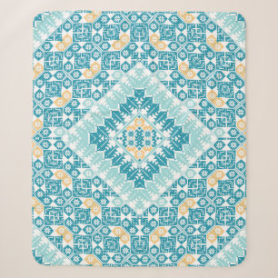 Palestinian Embroidery pattern Printed Design Sherpa Blanket