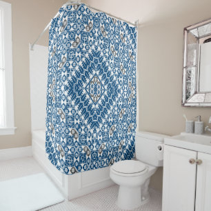 Palestinian Embroidery pattern Printed Design Shower Curtain