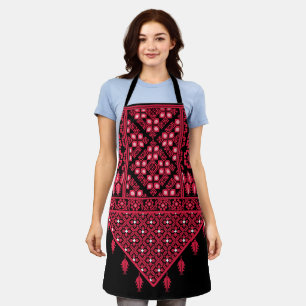 Palestinian Embroidery Tatreez printed design Apron