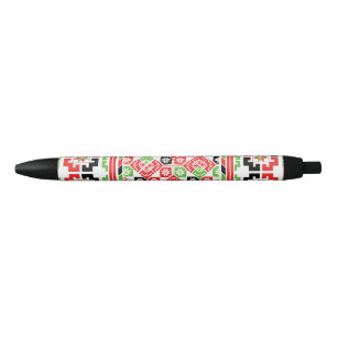 Palestinian Embroidery Tatreez printed design  Black Ink Pen