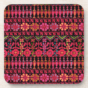 Palestinian Embroidery Tatreez printed Design Coaster