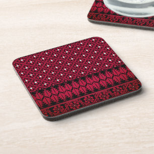 Palestinian Embroidery Tatreez printed design Coaster