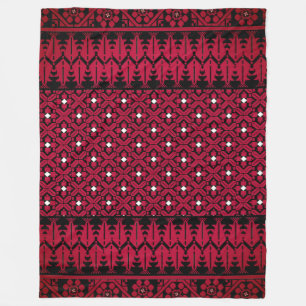 Palestinian Embroidery Tatreez printed design Fleece Blanket
