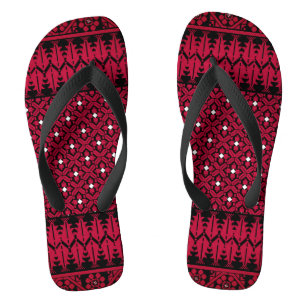 Palestinian Embroidery Tatreez printed design Flip Flops