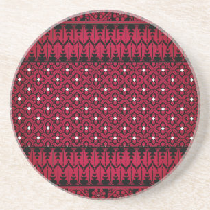 Palestinian Embroidery Tatreez printed design Gift Coaster
