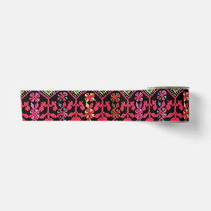 Palestinian Embroidery Tatreez printed Design Satin Ribbon