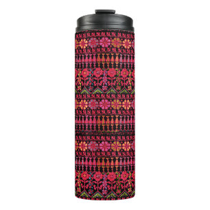 Palestinian Embroidery Tatreez printed Design Thermal Tumbler