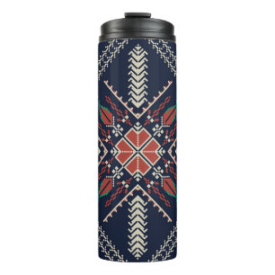 Palestinian Embroidery: Traditional Pattern Design Thermal Tumbler