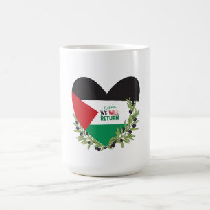 Palestinian Flag and Olive Branches Coffee Mug