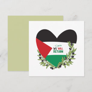 Palestinian Flag and Olive Branches Invitation
