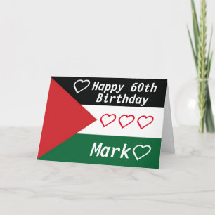 Palestinian flag birthday card