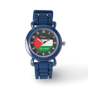 Palestinian flag customized Free Palestine Round C Watch