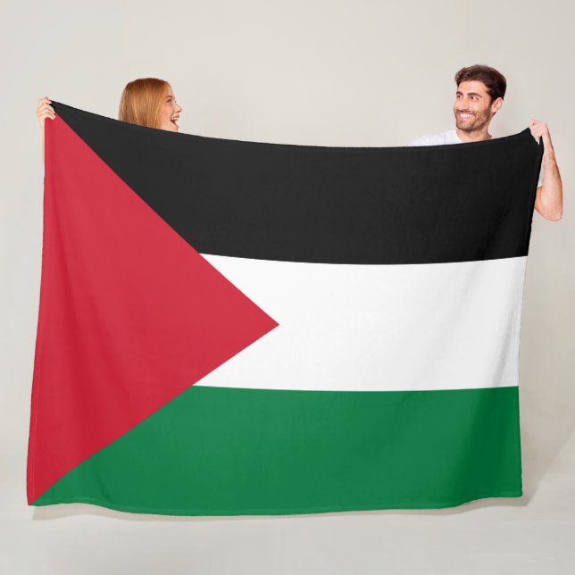 Palestinian Flag Fleece Blanket (In Situ)