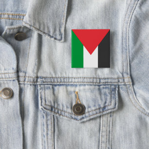 Palestinian flag Free Palestine customised 15 Cm Square Badge
