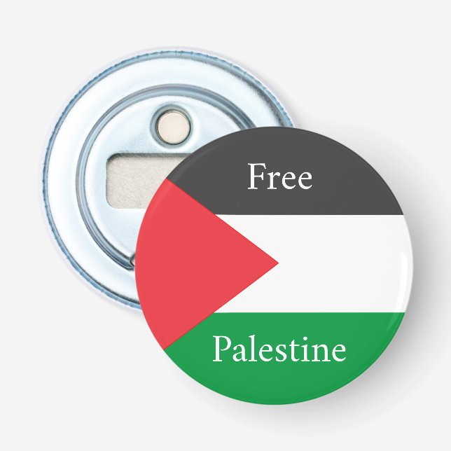 Palestinian flag Free Palestine customised Bottle Opener (Front)