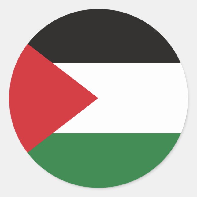 Palestinian flag Free Palestine customised Classic Round Sticker (Front)