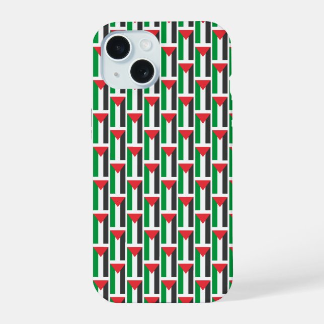 Palestinian flag Free Palestine customised iPhone 15 Case (Back)