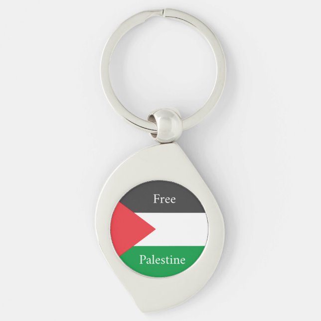 Palestinian flag Free Palestine customised Key Ring (Front)