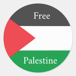 Palestinian flag Free Palestine customized Classic Round Sticker