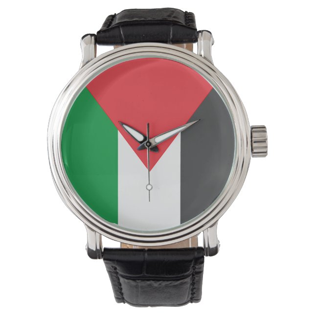 Palestinian flag Free Palestine customizeD Watch (Front)