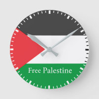 Palestinian flag Free Palestine Round C Pocket Wat