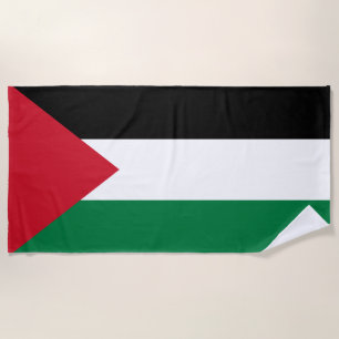Palestinian Flag (Palestine) Beach Towel