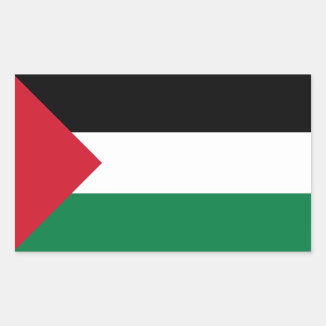 Palestinian Flag Rectangular Sticker (Front)