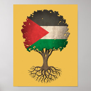 Palestinian Flag Tree of Life Customisable Poster