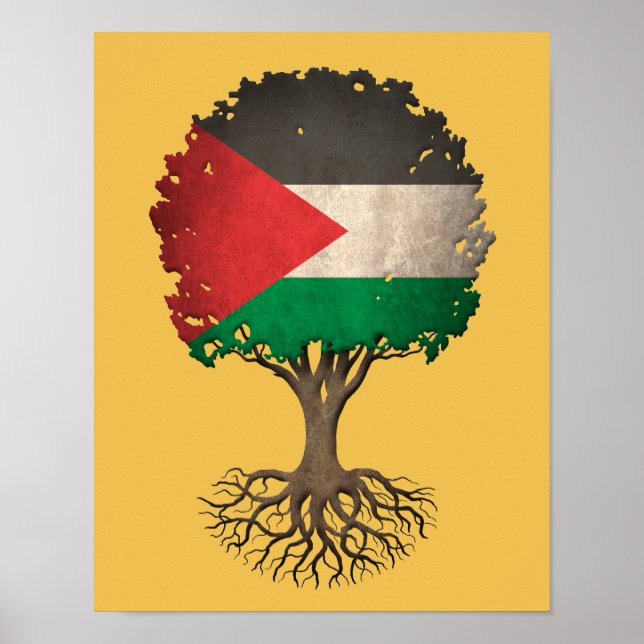 Palestinian Flag Tree of Life Customisable Poster (Front)