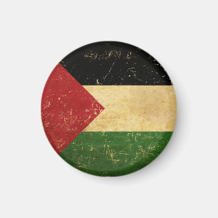 Palestinian Flag Vintage Grunge Magnet