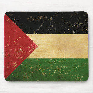 Palestinian Flag Vintage Grunge Mouse Mat