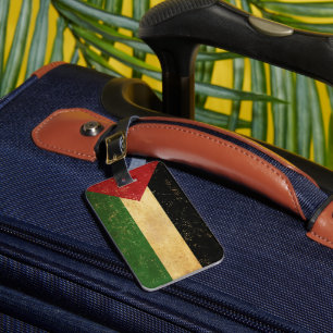 Palestinian Flag Vintage Luggage Tag